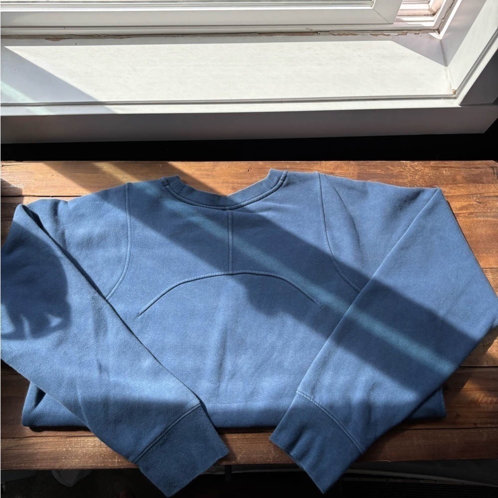 Lululemon Loungeful Crewneck Fleece Pullover In Mineral Blue View 4